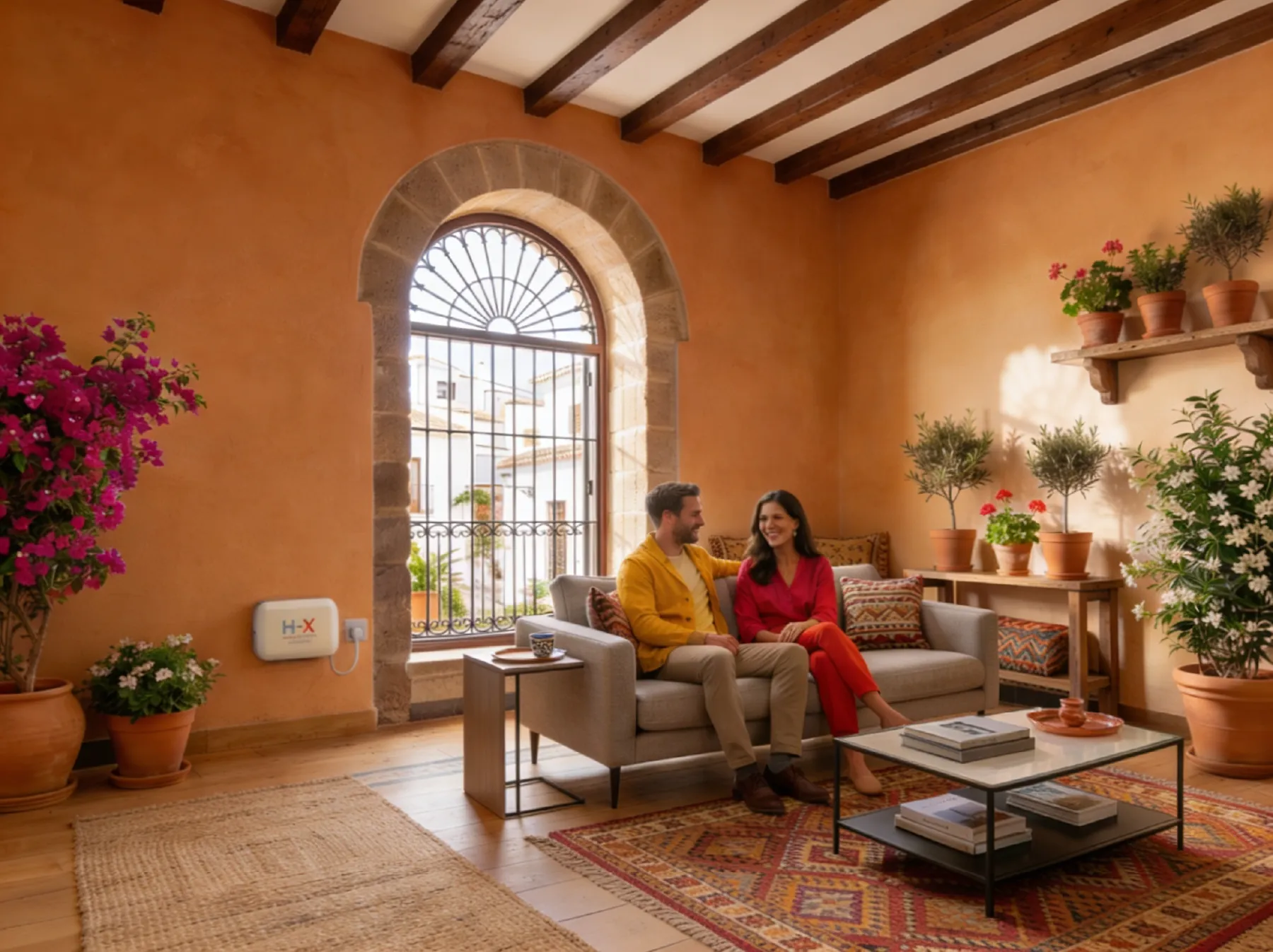 Técnico HUMIX Asturias revisando humedad en una vivienda